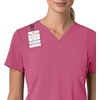 image:imageCarhartt Scrubs for Women Force CrossFlex Panel VNeck Tops with 3 PocketsElectric Fuschia
