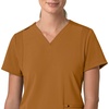 image:imageCarhartt Scrubs for Women Force CrossFlex Panel VNeck Tops with 3 PocketsFox Brown