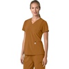 image:imageCarhartt Scrubs for Women Force CrossFlex Panel VNeck Tops with 3 PocketsFox Brown