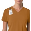 image:imageCarhartt Scrubs for Women Force CrossFlex Panel VNeck Tops with 3 PocketsFox Brown