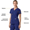 image:imageCarhartt Scrubs for Women Force CrossFlex Panel VNeck Tops with 3 PocketsGalaxy Blue