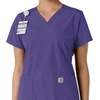 image:imageCarhartt Scrubs for Women Force CrossFlex Panel VNeck Tops with 3 PocketsGrape