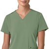 image:imageCarhartt Scrubs for Women Force CrossFlex Panel VNeck Tops with 3 PocketsGreen Slate