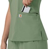 image:imageCarhartt Scrubs for Women Force CrossFlex Panel VNeck Tops with 3 PocketsGreen Slate