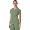 image:imageCarhartt Scrubs for Women Force CrossFlex Panel VNeck Tops with 3 PocketsGreen Slate