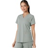 image:imageCarhartt Scrubs for Women Force CrossFlex Panel VNeck Tops with 3 PocketsGrey