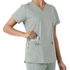 image:imageCarhartt Scrubs for Women Force CrossFlex Panel VNeck Tops with 3 PocketsGrey
