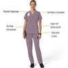image:imageCarhartt Scrubs for Women Force CrossFlex Panel VNeck Tops with 3 PocketsLavender Mist