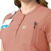 image:imageCarhartt Scrubs for Women Force CrossFlex Panel VNeck Tops with 3 PocketsMauve