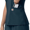 image:imageCarhartt Scrubs for Women Force CrossFlex Panel VNeck Tops with 3 PocketsNavy
