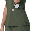 image:imageCarhartt Scrubs for Women Force CrossFlex Panel VNeck Tops with 3 PocketsOlive