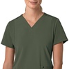image:imageCarhartt Scrubs for Women Force CrossFlex Panel VNeck Tops with 3 PocketsOlive