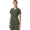 image:imageCarhartt Scrubs for Women Force CrossFlex Panel VNeck Tops with 3 PocketsOlive
