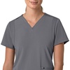 image:imageCarhartt Scrubs for Women Force CrossFlex Panel VNeck Tops with 3 PocketsPewter