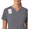 image:imageCarhartt Scrubs for Women Force CrossFlex Panel VNeck Tops with 3 PocketsPewter
