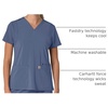 image:imageCarhartt Scrubs for Women Force CrossFlex Panel VNeck Tops with 3 PocketsRiverside