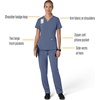 image:imageCarhartt Scrubs for Women Force CrossFlex Panel VNeck Tops with 3 PocketsRiverside