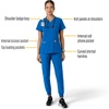 image:imageCarhartt Scrubs for Women Force CrossFlex Panel VNeck Tops with 3 PocketsRoyal