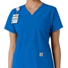 image:imageCarhartt Scrubs for Women Force CrossFlex Panel VNeck Tops with 3 PocketsRoyal