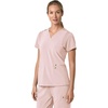 image:imageCarhartt Scrubs for Women Force CrossFlex Panel VNeck Tops with 3 PocketsSoft Rose