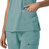 image:imageCarhartt Scrubs for Women Force CrossFlex Panel VNeck Tops with 3 PocketsSummer Blue