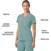 image:imageCarhartt Scrubs for Women Force CrossFlex Panel VNeck Tops with 3 PocketsSummer Blue