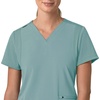 image:imageCarhartt Scrubs for Women Force CrossFlex Panel VNeck Tops with 3 PocketsSummer Blue