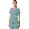 image:imageCarhartt Scrubs for Women Force CrossFlex Panel VNeck Tops with 3 PocketsSummer Blue