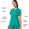 image:imageCarhartt Scrubs for Women Force CrossFlex Panel VNeck Tops with 3 PocketsTeal