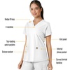 image:imageCarhartt Scrubs for Women Force CrossFlex Panel VNeck Tops with 3 PocketsWhite