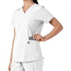image:imageCarhartt Scrubs for Women Force CrossFlex Panel VNeck Tops with 3 PocketsWhite