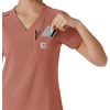 image:imageCarhartt Scrubs for Women Force CrossFlex Panel VNeck Tops with 3 PocketsWild Rose