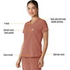 image:imageCarhartt Scrubs for Women Force CrossFlex Panel VNeck Tops with 3 PocketsWild Rose