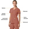 image:imageCarhartt Scrubs for Women Force CrossFlex Panel VNeck Tops with 3 PocketsWildrose