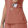 image:imageCarhartt Scrubs for Women Force CrossFlex Panel VNeck Tops with 3 PocketsWildrose