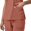 image:imageCarhartt Scrubs for Women Force CrossFlex Panel VNeck Tops with 3 PocketsWildrose
