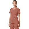 image:imageCarhartt Scrubs for Women Force CrossFlex Panel VNeck Tops with 3 PocketsWildrose