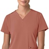 image:imageCarhartt Scrubs for Women Force CrossFlex Panel VNeck Tops with 3 PocketsWildrose