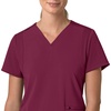 image:imageCarhartt Scrubs for Women Force CrossFlex Panel VNeck Tops with 3 PocketsWine