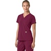 image:imageCarhartt Scrubs for Women Force CrossFlex Panel VNeck Tops with 3 PocketsWine