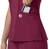 image:imageCarhartt Scrubs for Women Force CrossFlex Panel VNeck Tops with 3 PocketsWine