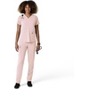 image:imageCarhartt Scrubs for Women Force CrossFlex StraightLeg Cargo Pants with Drawstring and 7 PocketsSoft Rose