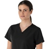 image:imageCarhartt Scrubs for Women Force Essentials VNeck Tops with 5 PocketsBlack