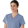 image:imageCarhartt Scrubs for Women Force Essentials VNeck Tops with 5 PocketsCeil Blue