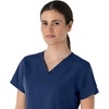 image:imageCarhartt Scrubs for Women Force Essentials VNeck Tops with 5 PocketsNavy