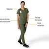 image:imageCarhartt Scrubs for Women Force Essentials VNeck Tops with 5 PocketsOlive