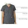 image:imageCarhartt Scrubs for Women Force Essentials VNeck Tops with 5 PocketsPewter
