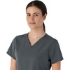 image:imageCarhartt Scrubs for Women Force Essentials VNeck Tops with 5 PocketsPewter