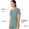 image:imageCarhartt Scrubs for Women Force Essentials VNeck Tops with 5 PocketsSummer Blue
