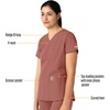 image:imageCarhartt Scrubs for Women Force Essentials VNeck Tops with 5 PocketsWild Rose